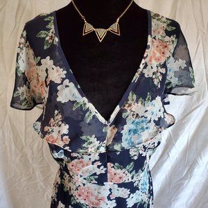 Boohoo Tall - Floral Backless Maxi Dress